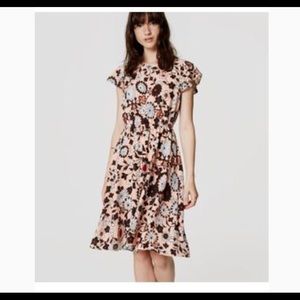 NWOT- Loft floral dress pink